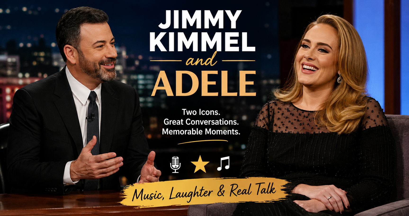 Jimmy Kimmel and Adele